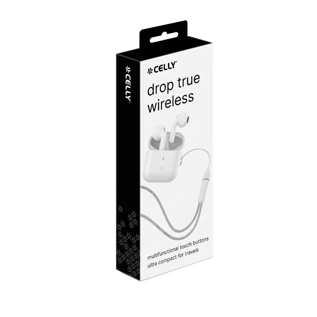 Celly Auricolari Wireless COMPACT Drop True White COMPACTWH.webp