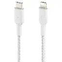 Belkin Cavo Dati Type-C to Lightning 1m In Nylon White (MFI) CAA004BT1MWH.webp