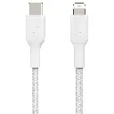 Belkin Cavo Dati Type-C to Lightning 1m In Nylon White (MFI) CAA004BT1MWH.webp