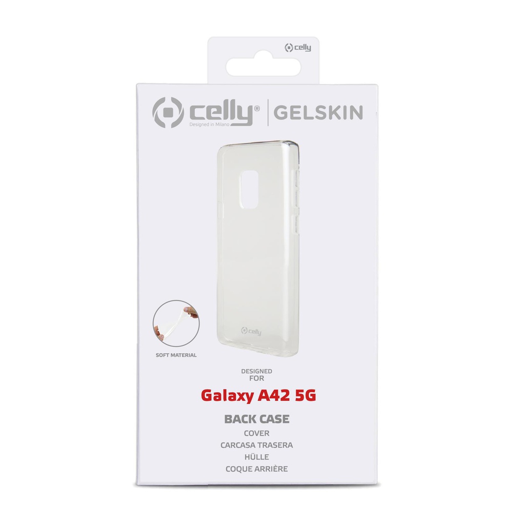 Custodia Celly Samsung A42 5G cover tpu trasparente GELSKIN935