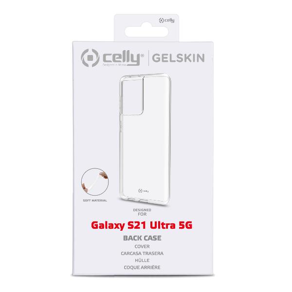 Custodia Celly Samsung S21 Ultra 5G cover tpu trasparente GELSKIN994
