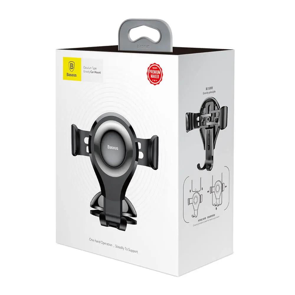 Baseus Supporto per Auto Osculum Gravity Black SUYL-XP01.webp