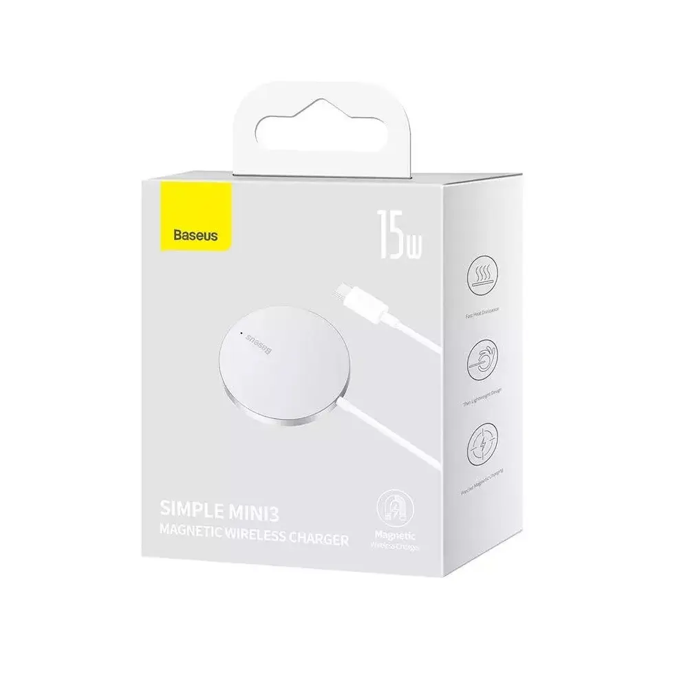 Baseus Caricabatterie Wireless 15W Simple Mini 3 Silver CCJJ040012.webp