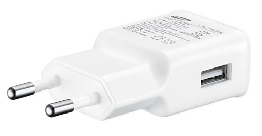 Caricabatteria USB Samsung EP-TA20EWECGWW 2A con cavo Type-C fast charge white