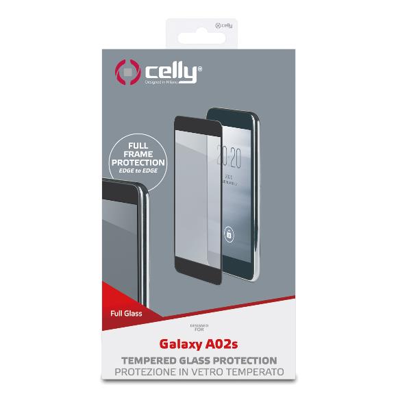 Pellicola vetro Celly Samsung A02s full glass black FULLGLASS948BK
