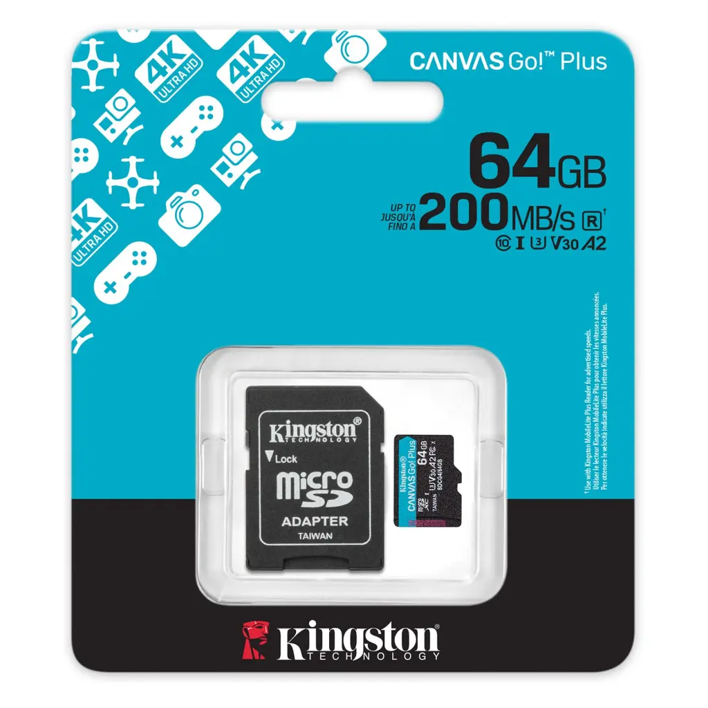 Kinsgton Micro SD 64GB Canvas Go! Plus SDCG4/64GB.webp