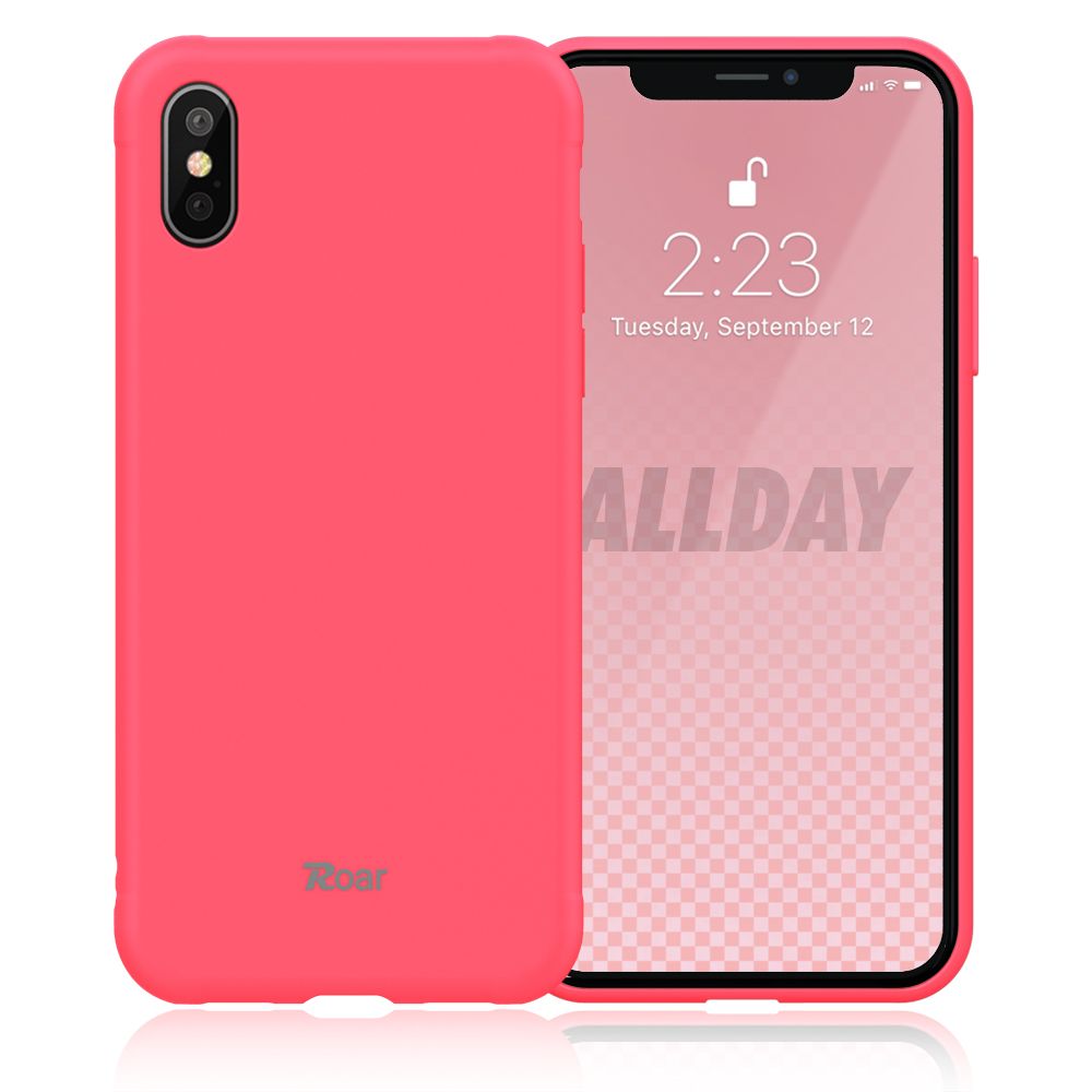 Custodia Roar iPhone X iPhone Xs jelly case hot pink