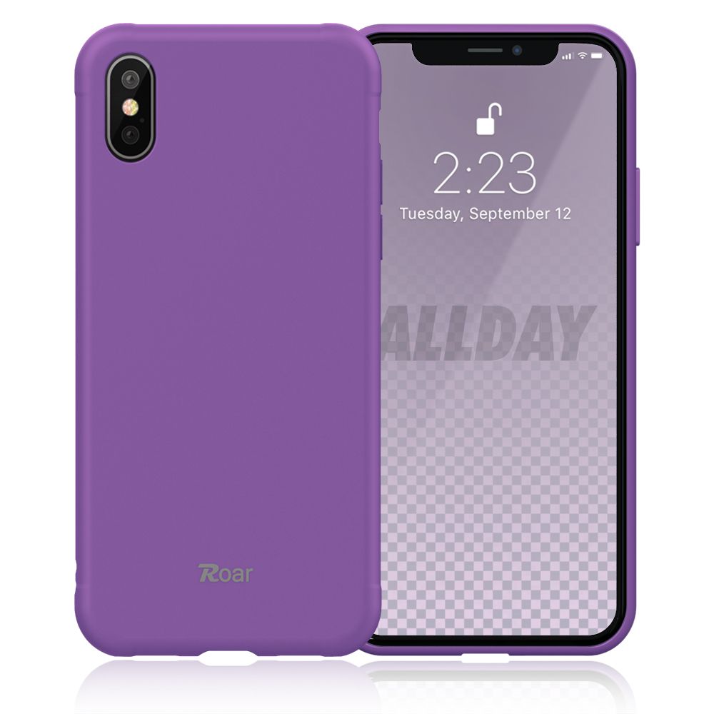 Custodia Roar iPhone X iPhone Xs jelly case purple