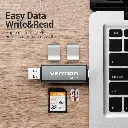 Vention Lettore Di Schede Esterno Multifunzione USB + USB-C + Micro-USB Gray CCJH0.webp