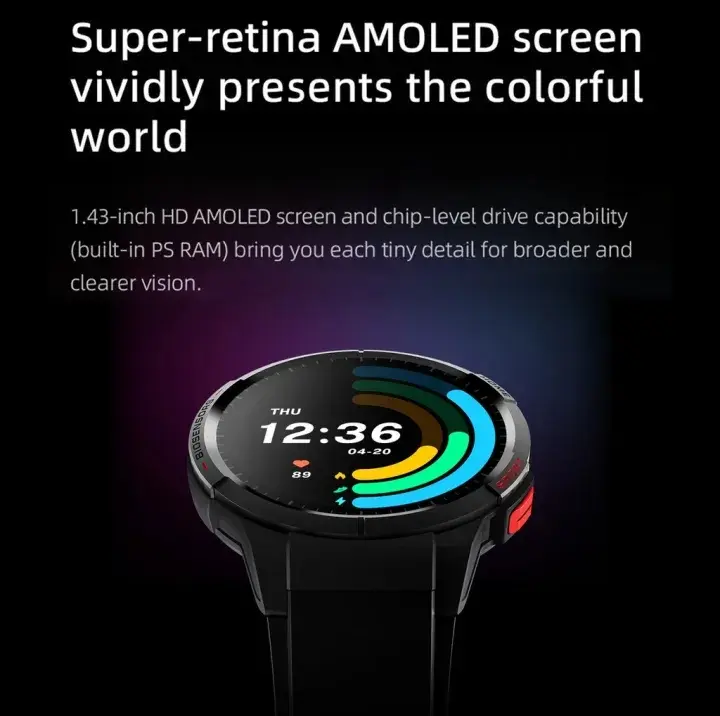 Mibro Smartwatch GS Black AMOLED con GPS XPAW008.webp