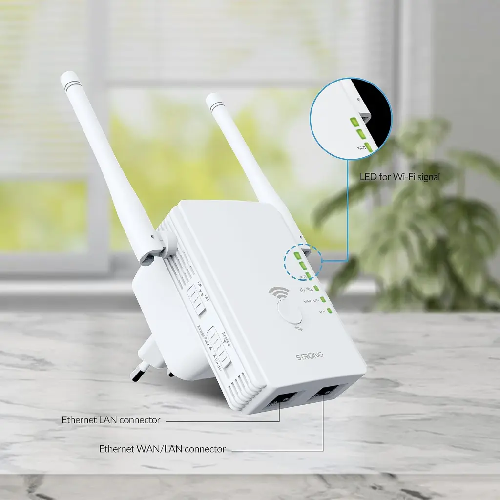 Strong Range Extender Wi-Fi 300Mbps White REPEATER300V2.webp