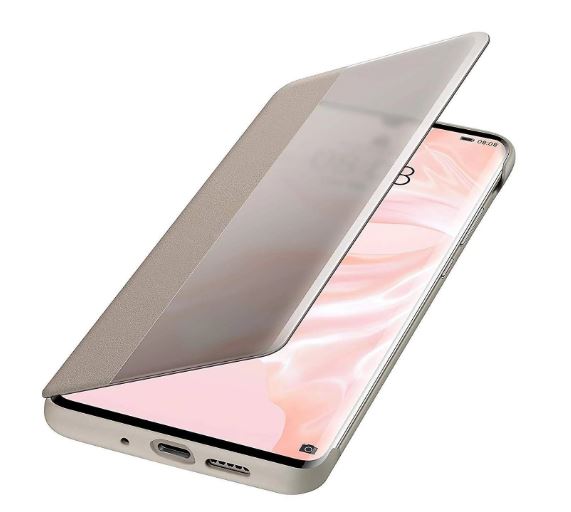 Custodia Huawei P30 Pro smart view flip cover khaki 51992886