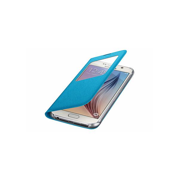 Custodia Samsung S6 S View Cover fabric light blu EF-CG920BLEGWW