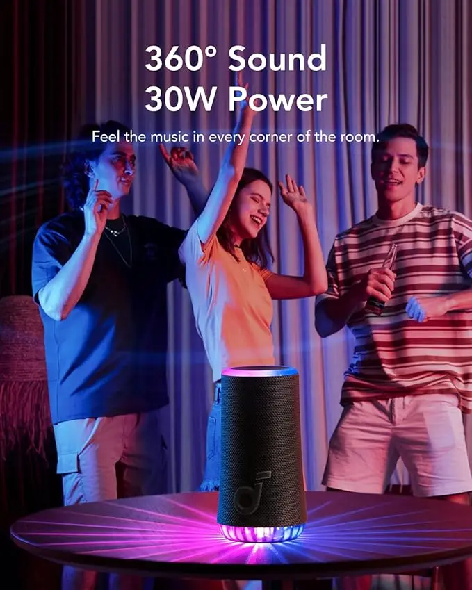 Anker Speaker Soundcore Glow 360° 30W Black.webp