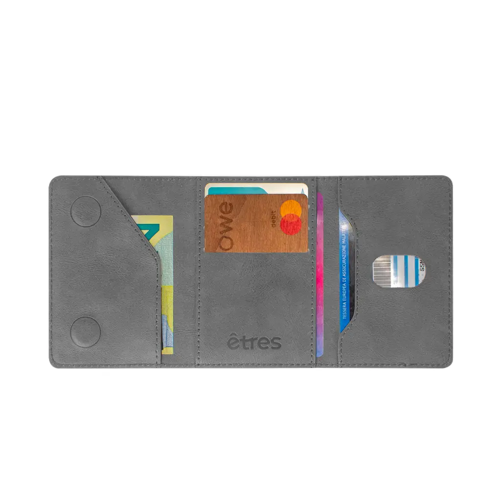 Etres Smart Wallet Basic con Localizzatore GPS Find My Phone Grey ET-TK004.webp