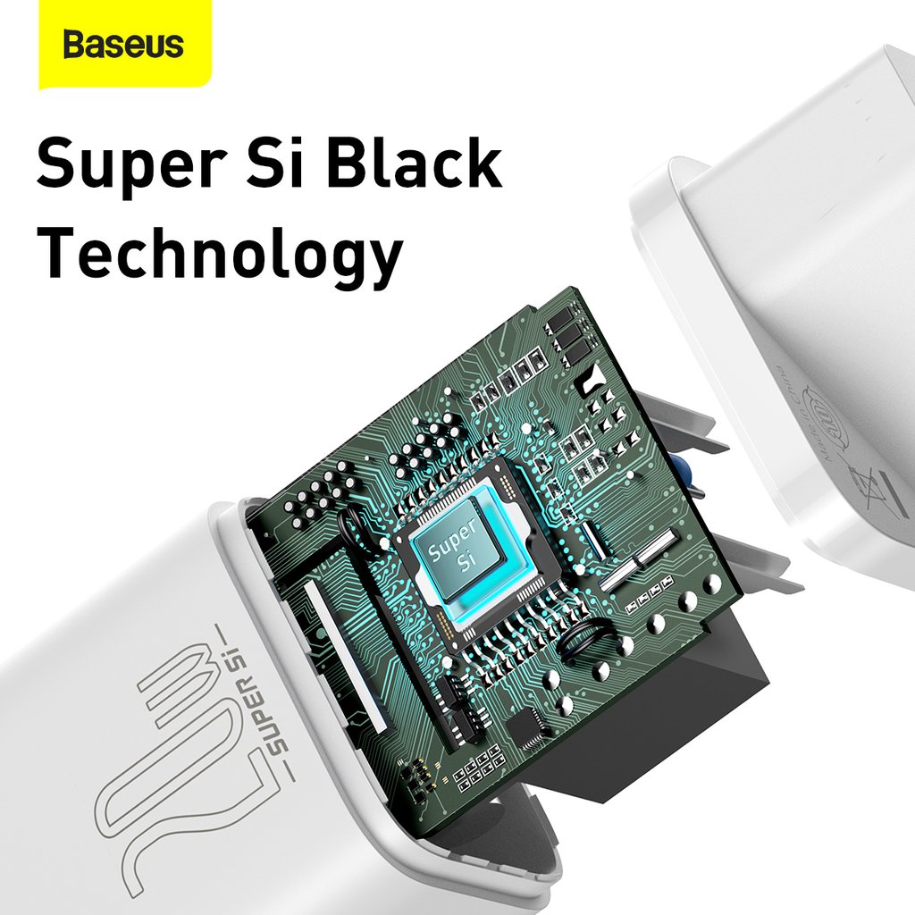 Caricabatteria USB-C Baseus 20W super-si QC CCSUP-C02 white