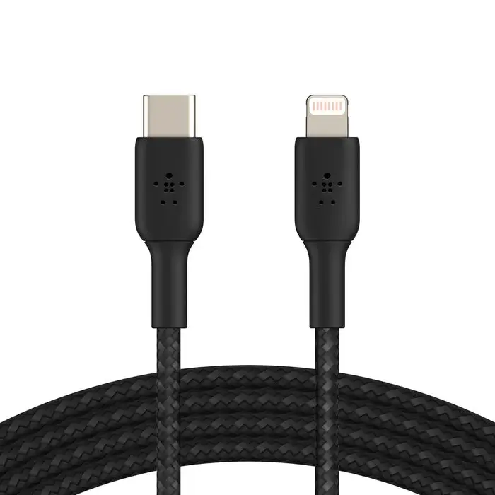 Belkin Cavo Dati Type-C to Lightning 2m In Nylon Black (MFI) CAA004BT2MBK.webp
