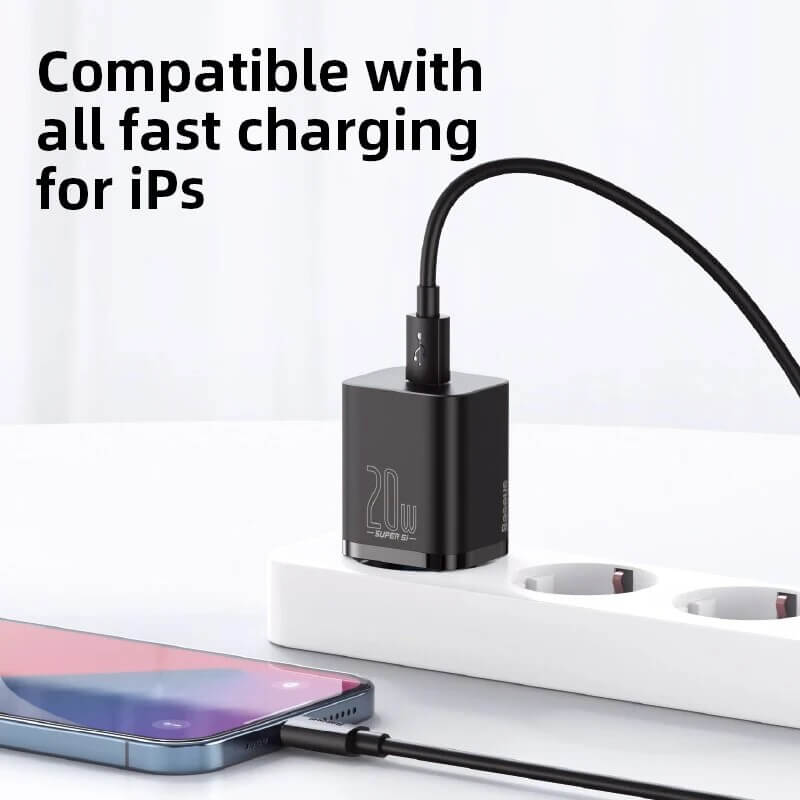 Caricabatteria USB-C Baseus 20W quick charger CCSUP-C01 black