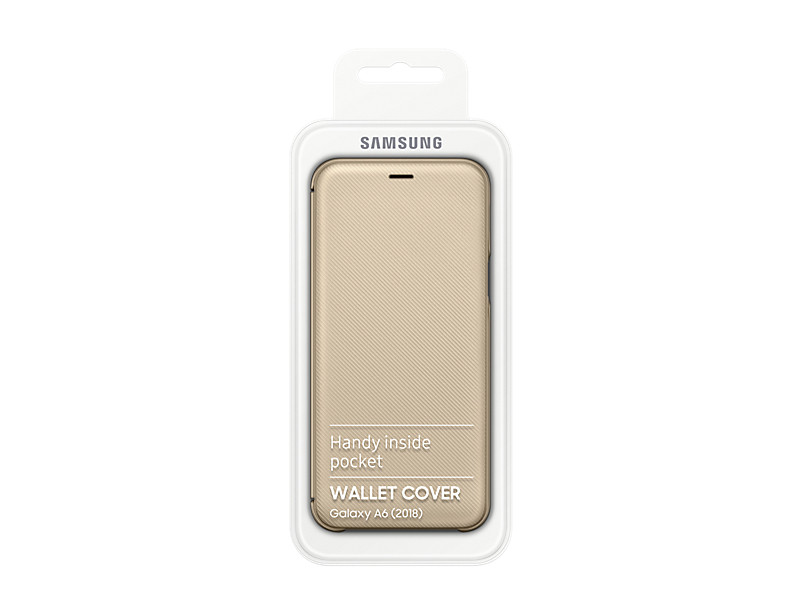 Custodia Samsung A6 2018 Wallet Cover gold  EF-WA600CFEGWW 