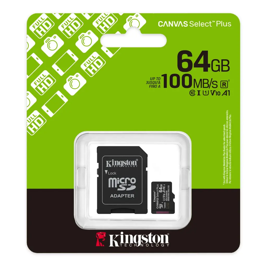 Kingston Micro SD 64GB Canvas Select Plus Gen3 SDCS3/64GB.webp