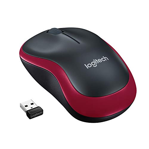 Mouse wireless Logitech M185 red 910-002240