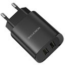 Caricabatteria USB Borofone BN2 dual port black