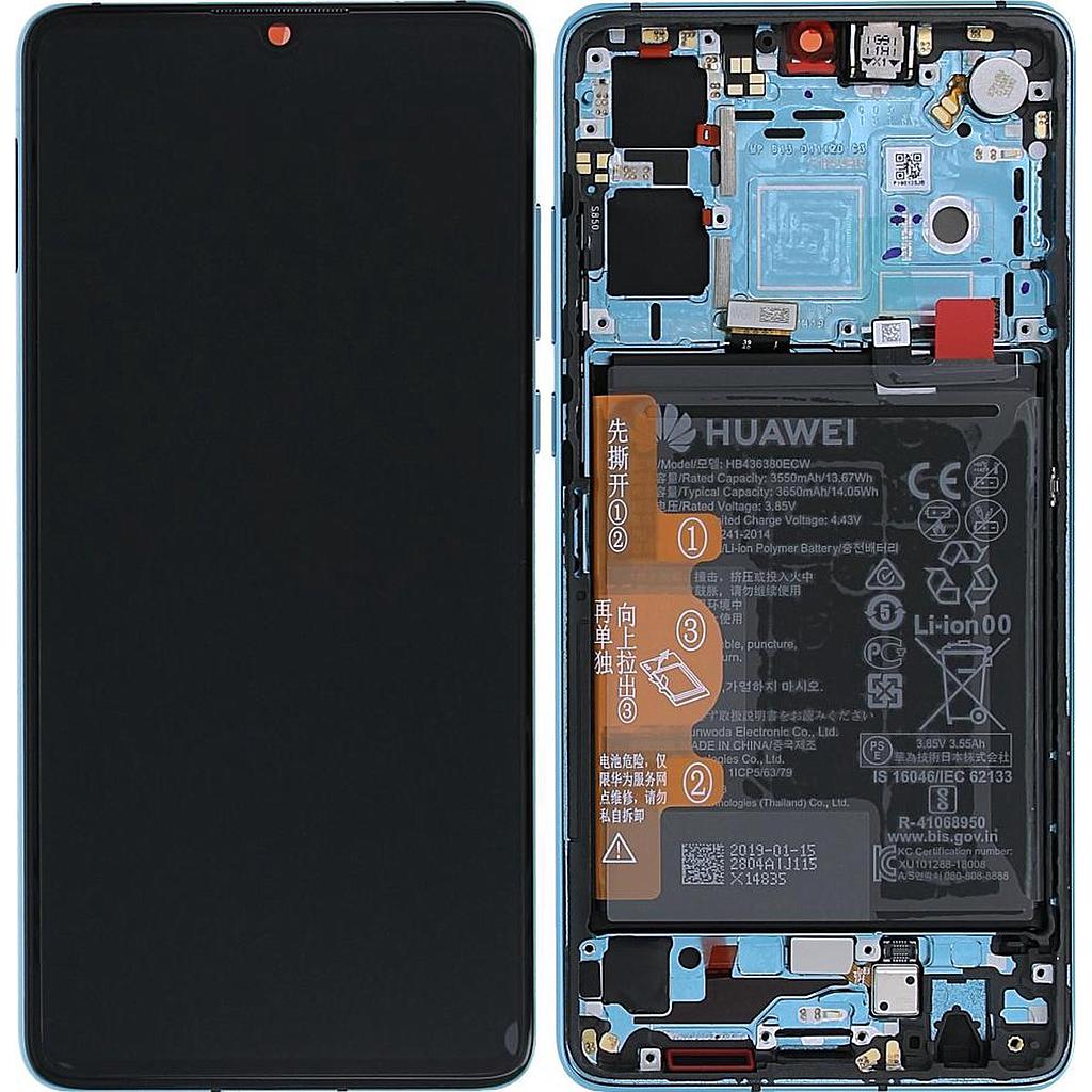 Display Lcd Huawei P30 (New Version) aurora blue con batteria 02354HRH