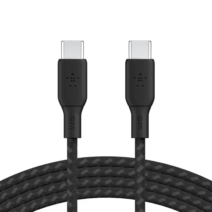 Belkin Cavo Dati Type-C to Type-C 100W 2m In Nylon Black CAB014BT2MBK.webp