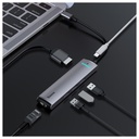 Hub Type-C Baseus 6 in 1 con 3 USB 3.0, 1 HDMI, 1 RJ45, 1 PD CAHUB-J0G grey