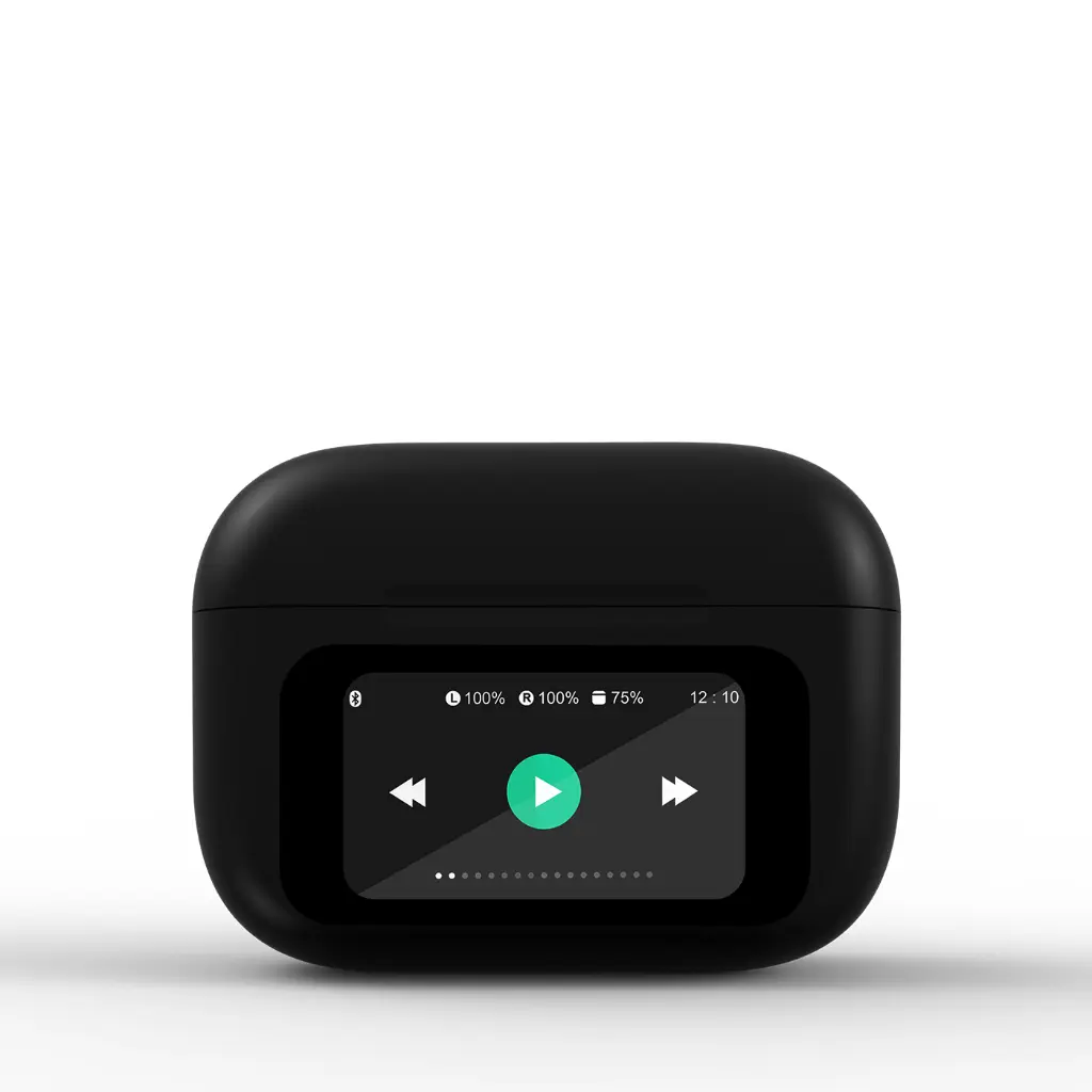 Techmade Auricolari Wireless Con Cancellazione Del Rumore e Display Black TWS-LCD-ANC-01BK.webp