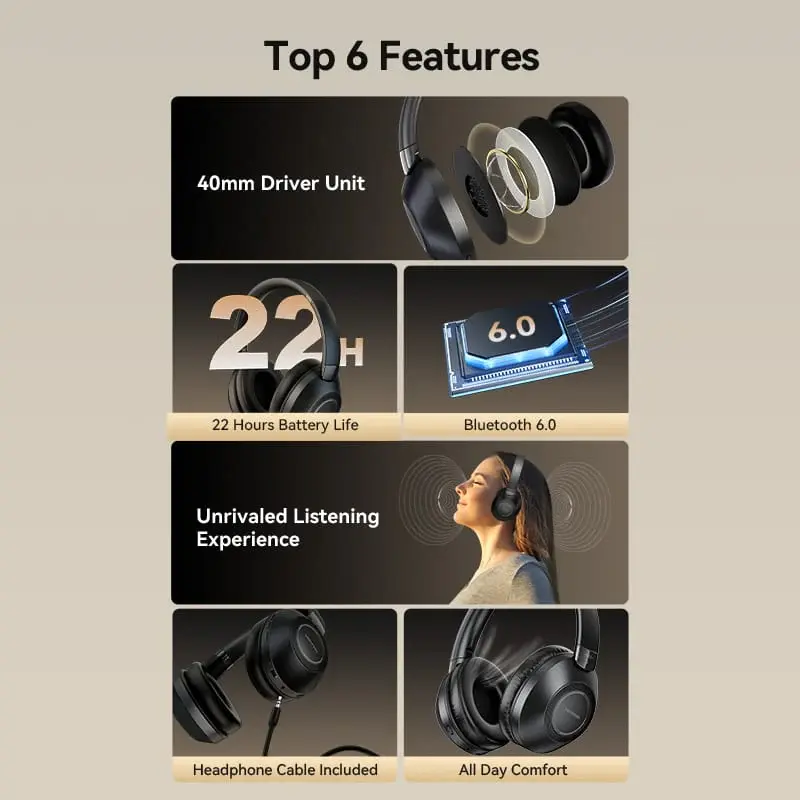 Vention Cuffie Wireless On-Ear SoundMate Black NBBB0.webp