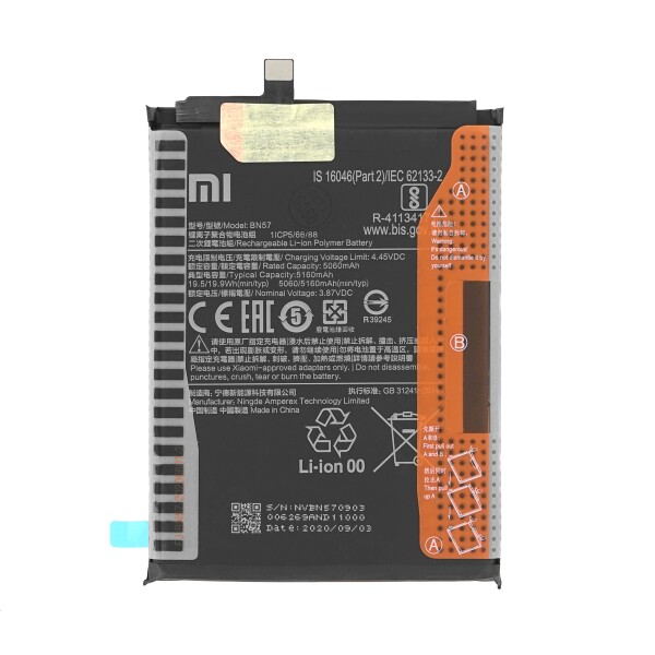 Xiaomi Batteria service pack Poco X3 BN57 460200003J1G