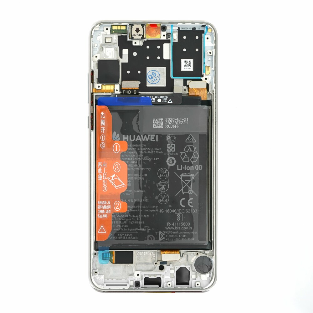 Display Lcd Huawei P30 Lite New Edition white con batteria (MAR-L01BX MAR-L21BX) 02353FQB