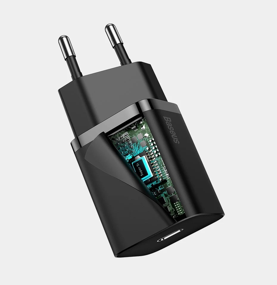 Caricabatteria USB-C Baseus 20W super-si QC CCSUP-B01 black