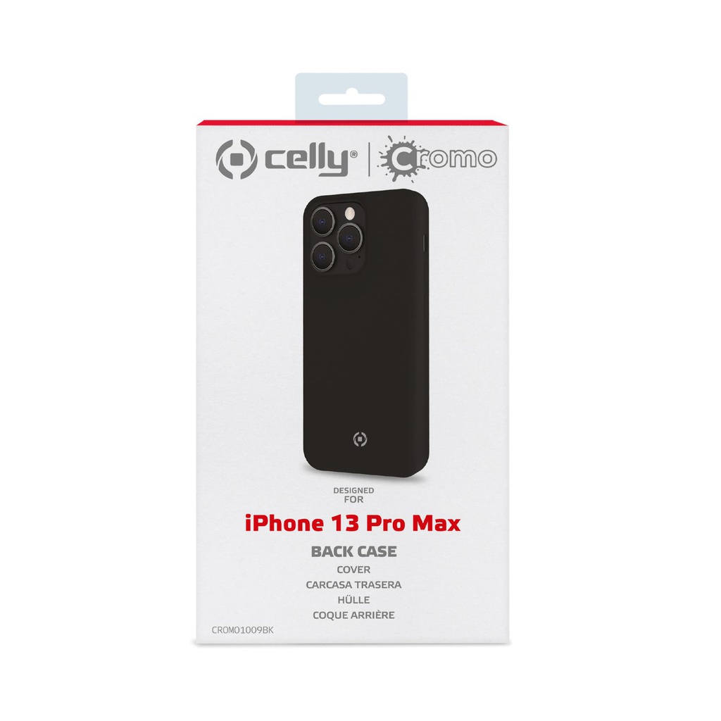 Custodia Celly iPhone 13 Pro Max cover cromo black CROMO1009BK