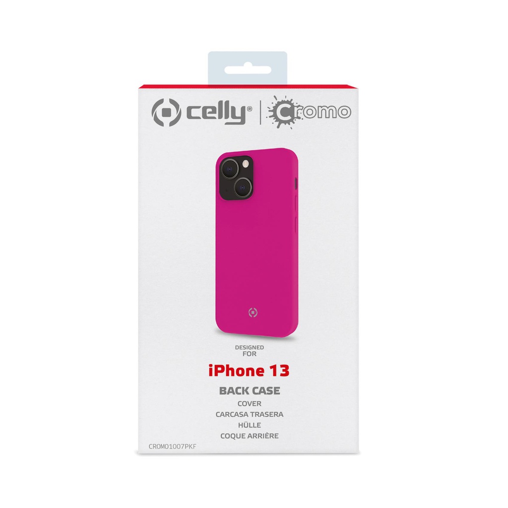 Custodia Celly iPhone 13 cover cromo pink CROMO1007PKF