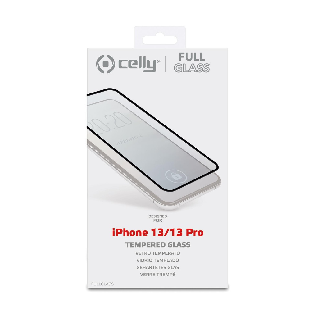 Pellicola vetro Celly iPhone 13 iPhone 13 Pro full glass FULLGLASS1007BK