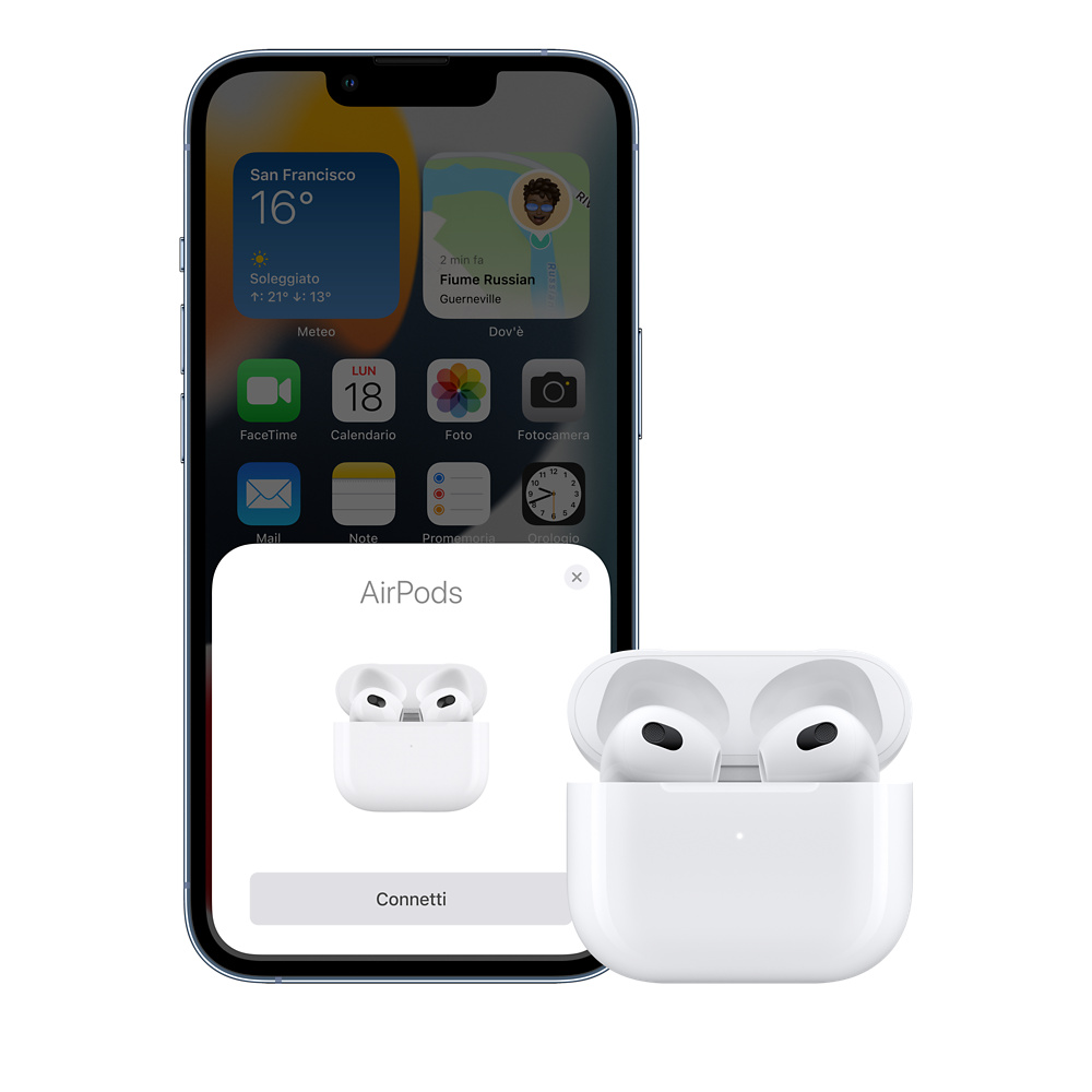 Auricolare bluetooth Apple AirPods 3 con ricarica wireless MME73ZM/A