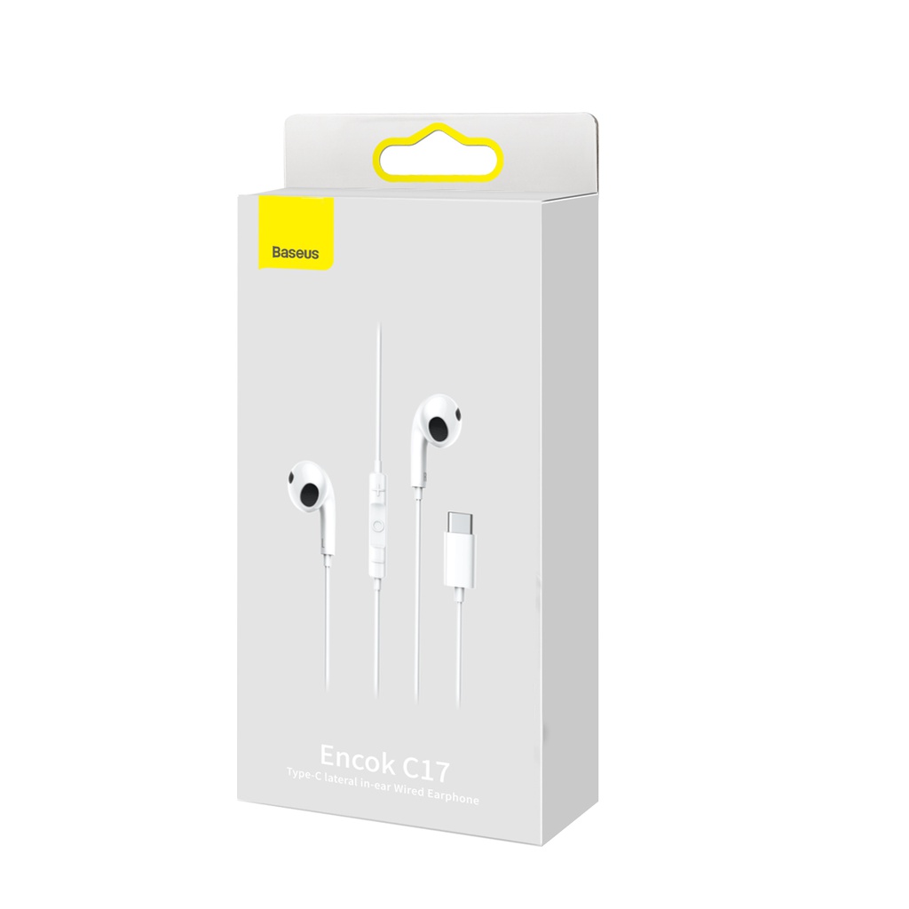 Auricolare Type-C Baseus encok C17 In-Ear wired NGCR010002 white