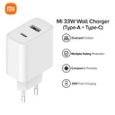 Caricabatteria USB Xiaomi Mi 33W fast charger 2 porte USB + USB-C white BHR4996GL
