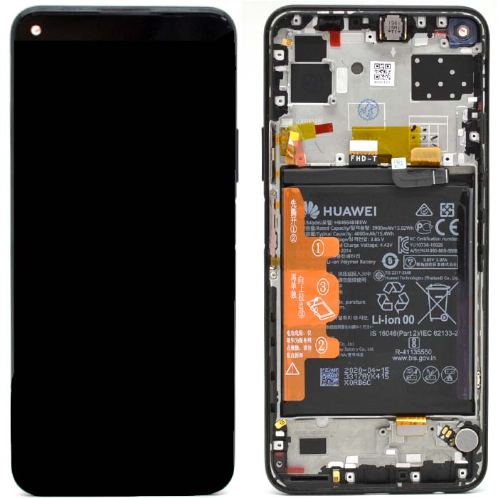 Huawei Display LCD P40 Lite 5G Black Con Batteria 02353SUN