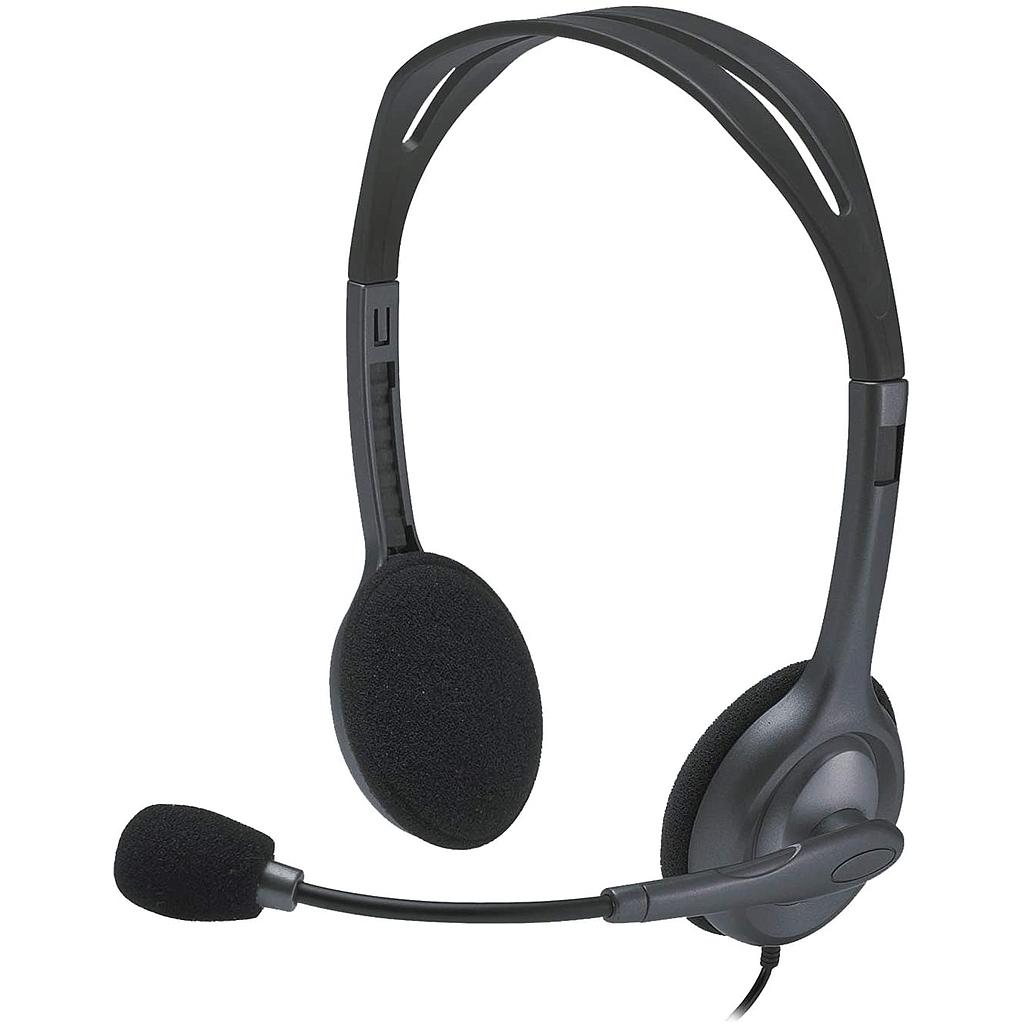 Logitech Cuffia con Microfono H111 jack multi-device stereo 981-000593