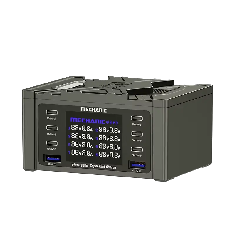 Mechanic Stazione Di Ricarica 115W Con 8 Porte V-Power 8 Max 