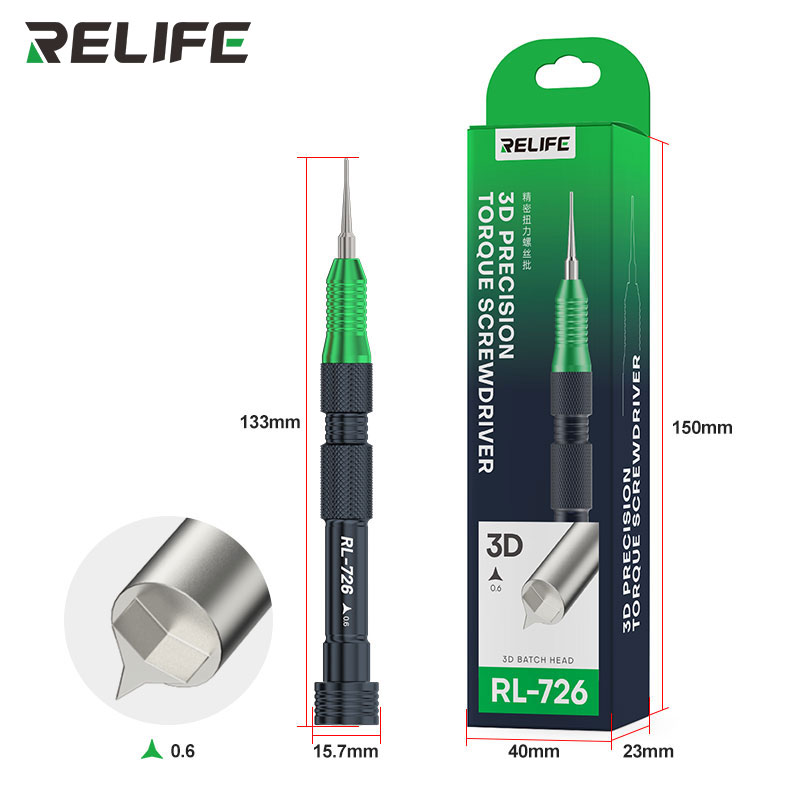 Relife Screwdriver Tri-Point 0.6 mm 3D Dynamometric RL-726 