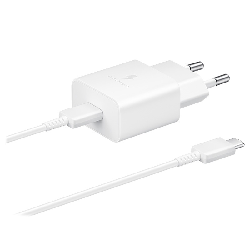 Samsung Charger USB-C 15W + Cable Type-C Fast Charge White EP-T1510XWEGEU