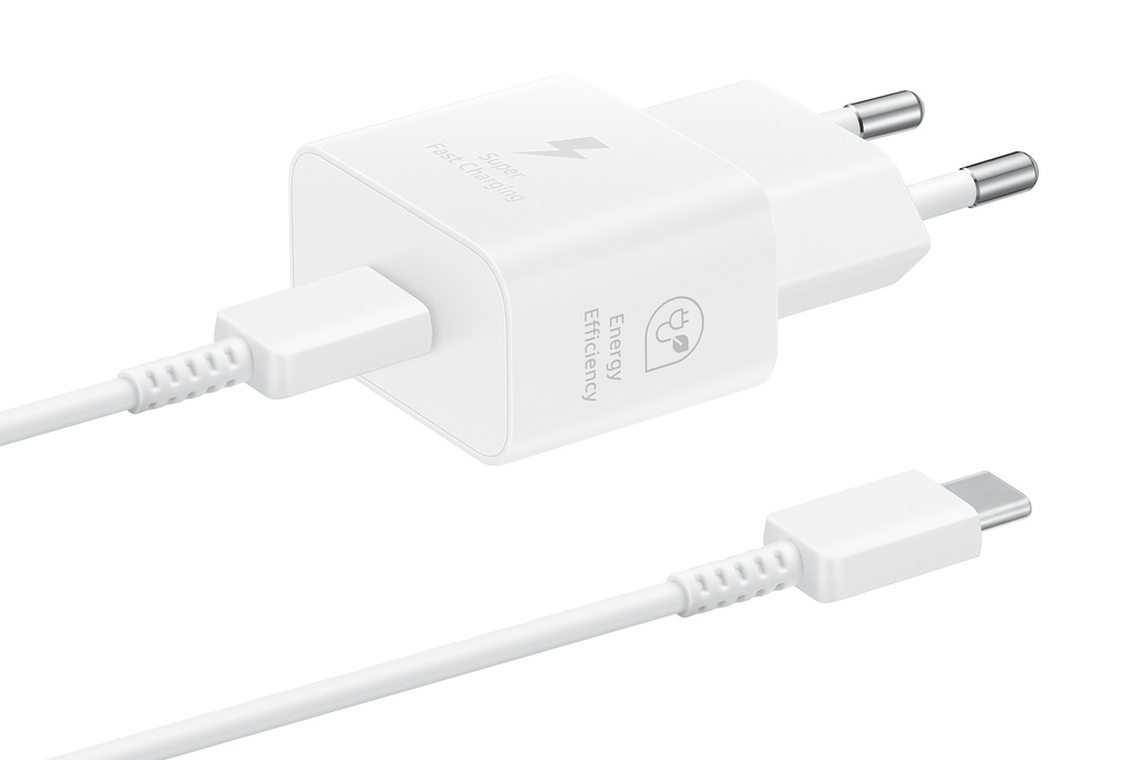 Samsung Charger USB-C 25W + Cable Type-C Super Fast Charge White EP-T2510XWEGEU
