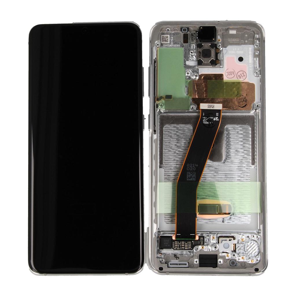 Samsung Display LCD S20 SM-G980F S20 5G SM-G981F GH82-22131B GH82-22123B White Con Camera