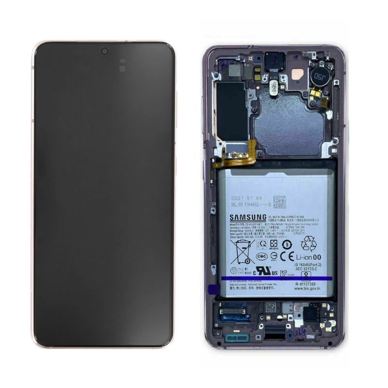 Samsung Display LCD S21 5G SM-G991B GH82-24716B GH82-24718B Violet Con Batteria 