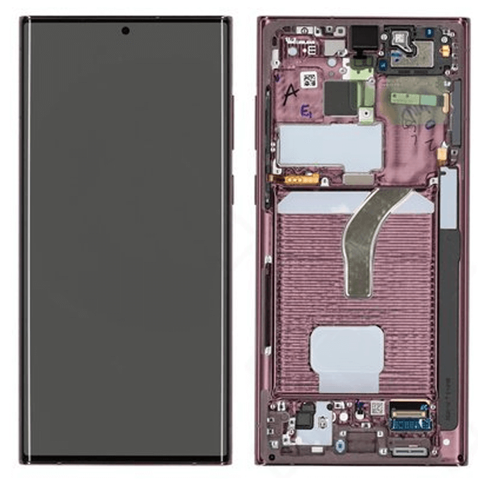 Samsung Display LCD S22 Ultra 5G SM-S908B Burgundy GH82-27489B GH82-27488B
