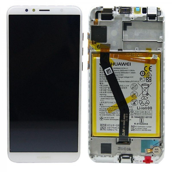 Huawei Display Lcd Y6 2018 Honor 7A white con battery 02351WER